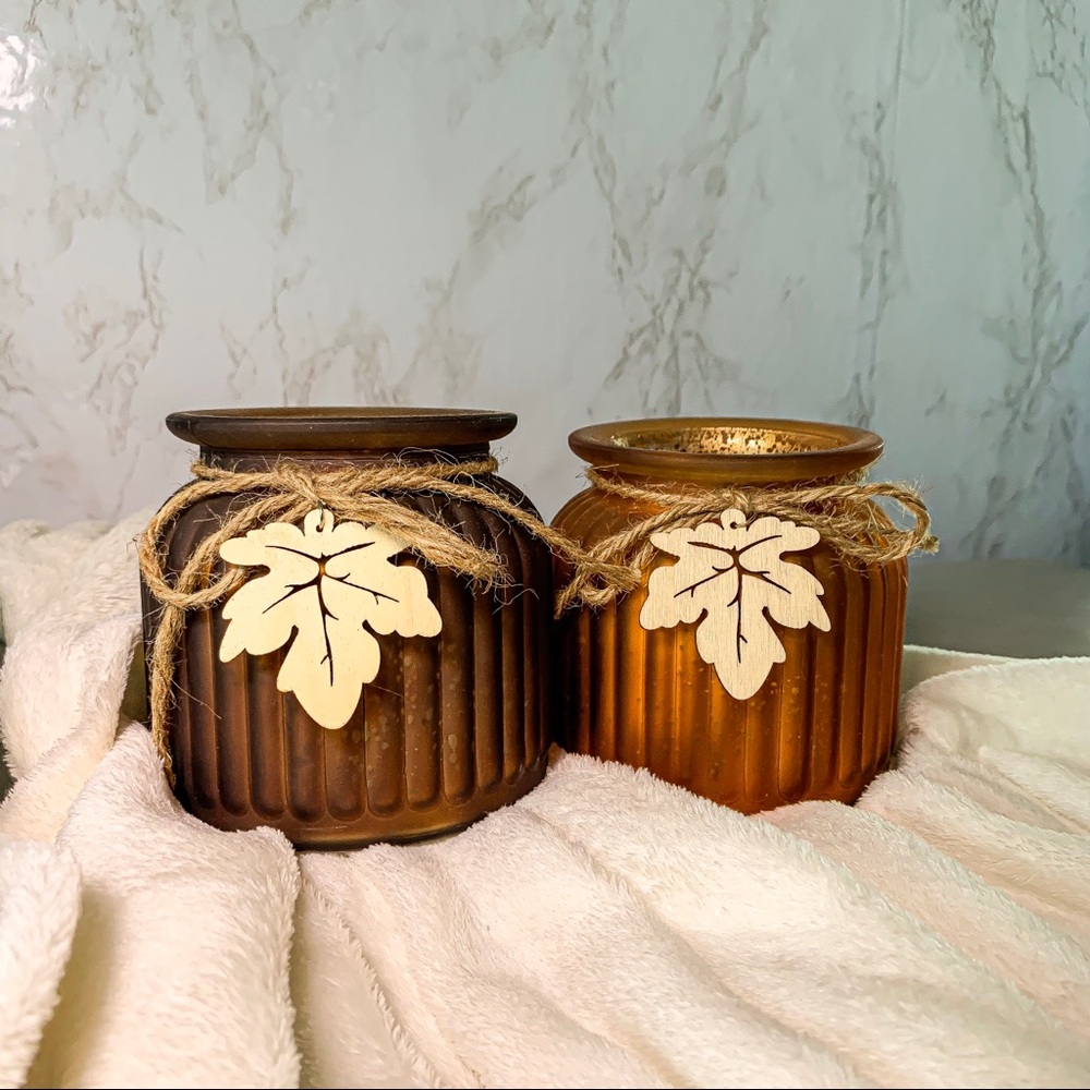 Glass Coated Candle Holders